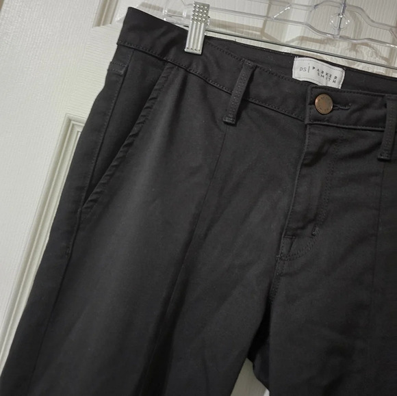 Parker Smith High Low Hem Black Modal Stretch Straight-Leg Trouser Jeans, Sz 29. - Picture 3 of 10